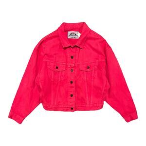 Vintage Levi Strauss Women’s Hot Pink Denim Jean Jacket Size S